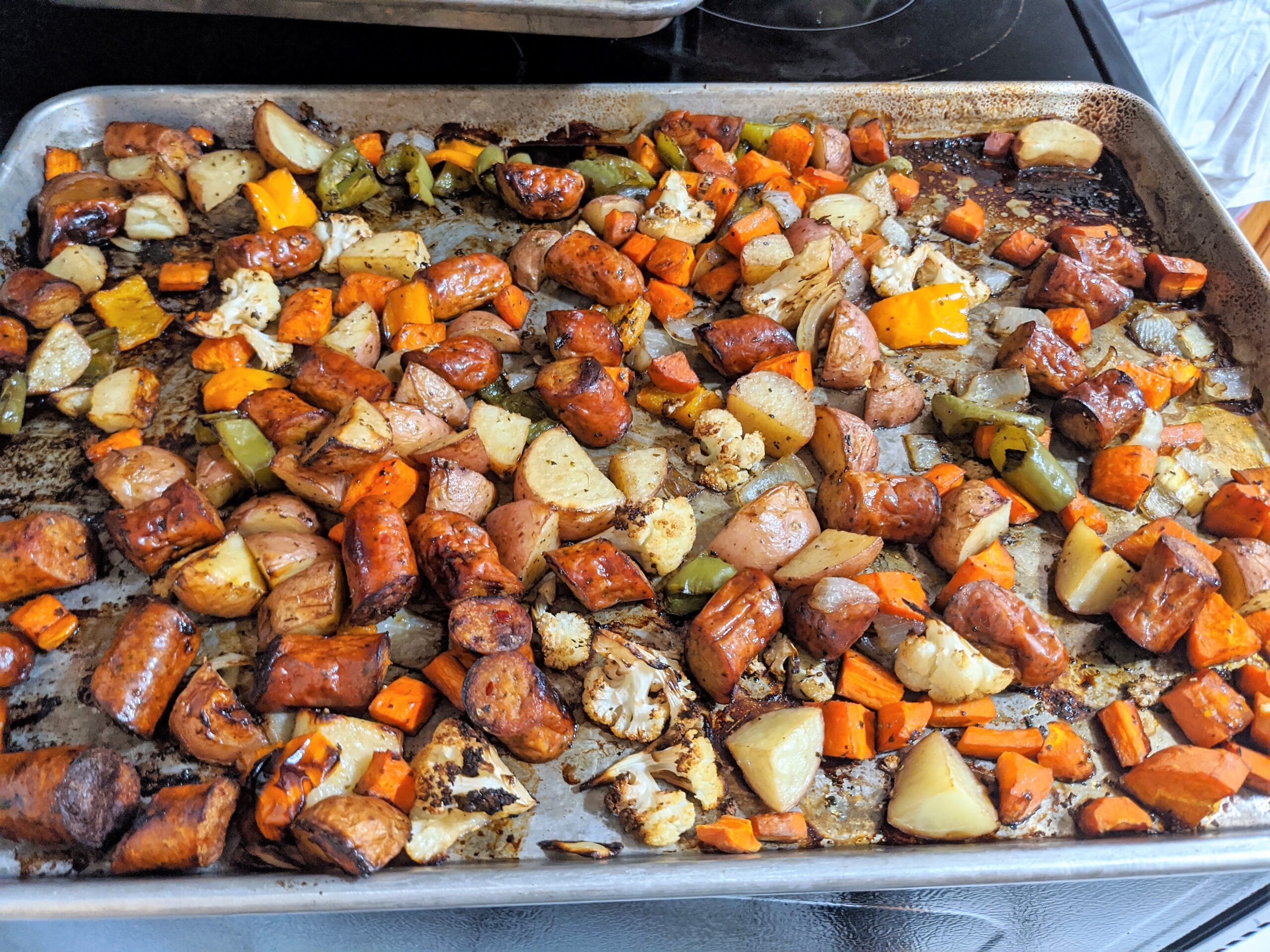 Sausage and Roasted Vegetables